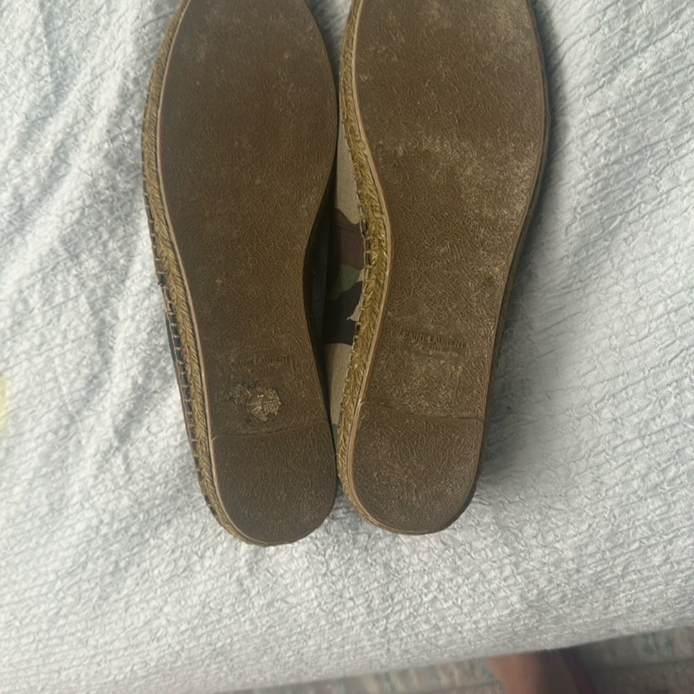 Saint Laurent Green and Brown Espadrilles - Picture 2 of 4